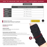 OTC 2428 Elbow Night Splint Support - Black