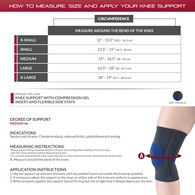 OTC 2435 Knee Support with Compression Gel Insert And Flexible Side Stays - Gray