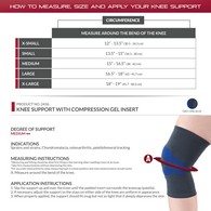 OTC 2436 Knee Support with Compression Gel Insert - Gray