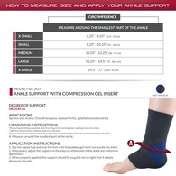 OTC 2437 Ankle Support with Compression Gel Insert - Gray