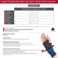 OTC 2438 Wrist Support with Compression Gel insert and encircling strap - Gray