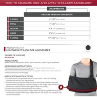 OTC 2464 Lightweight Shoulder Immobilizer - Black - Universal