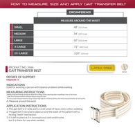 OTC 2466-72 Gait Transfer Belt - 72 in Length