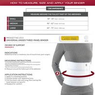 OTC 2513 Universal Unisex Three-Panel Binder - White