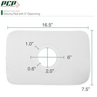 OTC 2523P-9 Ostomy Pad - White - For 9" Binder - 3" Opening