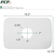 OTC 2524P-9 Ostomy Pad - White - For 9" Binder - 4" Opening