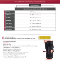 OTC 2541 Orthotex Knee Stabilizer - Spiral Stays - Slip On - Black