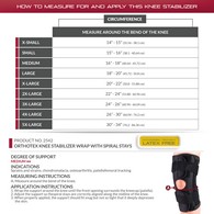 OTC 2542 Orthotex Knee Stabilizer - Spiral Stays -around - Black