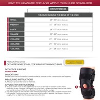 OTC 2543 Orthotex Knee Stabilizer - Hinged Bars - Slip On - Black