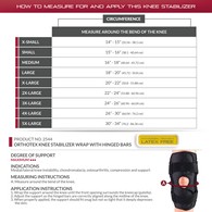 OTC 2544 Orthotex Knee Stabilizer - Hinged Bars - Wraparound - Black