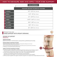 OTC 2545 Knee Support with Condyle Pads - Front Opening - Beige