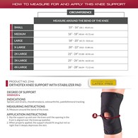 OTC 2546 Orthotex Knee Support with Stabilizer Pad - Black