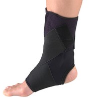 OTC 2547 Ankle Support with Wrap Around Strap - Black