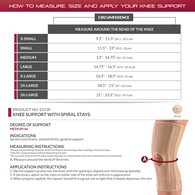 OTC 2553P Knee Support with Spiral Stays - Beige