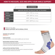 OTC 2560 Ankle Support with Spiral Stays - Small to XL Sizes