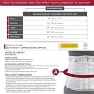 OTC 2884 Lightweight Lumbosacral Support - White