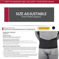 OTC 2886 Heavy Duty Sacro Brace with Thermo Pad - Black - Universal