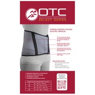 OTC 2887-S Select Series Criss-Cross Sacro Brace - Gray - Small
