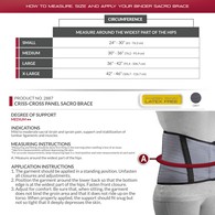OTC 2887 Select Series Criss-Cross Sacro Brace - Gray