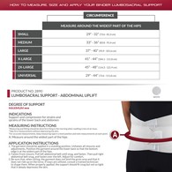 OTC 2890 Lumbosacral Support with Abdominal Uplift - White