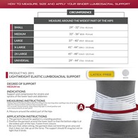 OTC 2891 Lightweight Lumbosacral Support - 7" - White