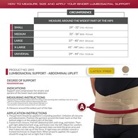 OTC 2893 Lumbosacral Support with Abdominal Uplift - Beige