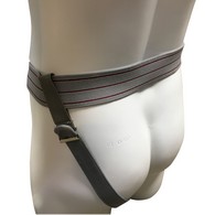 OTC 2936-L-L Single Hernia Support, Scrotal Elastic Truss, Left or Right Side - Gray - Large