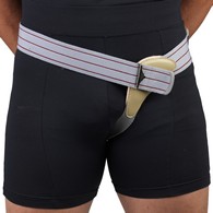 OTC 2936-L-S Single Hernia Support, Scrotal Elastic Truss, Left or Right Side - Gray - Small