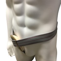 OTC 2936-R-L Single Hernia Support, Scrotal Elastic Truss, Left or Right Side - Gray - Large