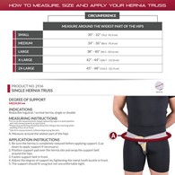 OTC 2936 Single Hernia Support, Scrotal Elastic Truss, Left or Right Side - Gray