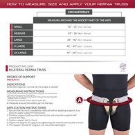 OTC 2939 Bilateral Hernia Truss - Gray