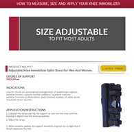 OTC 9917 Knee Immobilizer - Blue