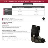 OTC CMS-001-11 Valuline Low Top Walker Boot - Short Length - Black