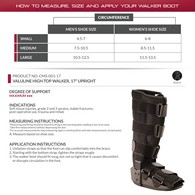 OTC CMS-001-17 Valuline High Top Walker Boot - Tall Length - Black