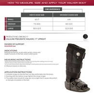OTC CMS-003-17 Valuline Air Pneumatic High Top Walker Boot - Tall Length - Black