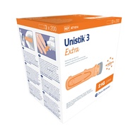 Owen Mumford Unistik 3 Extra Safety Lancets - 23 Gauge, 2 mm Depth, High Flow
