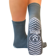 PBE 1098 Pillow Paws Single Imprint Terries Slipper Socks - Gray - 2XL (DZ/12)