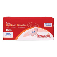 Tranquility TopLiner Tranquility 2060-TopLiner Super Added Absorbency Incontinence Booster Pad, 4-1/4 x 15 in, Liners (BG/25)