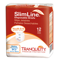 Tranquility Slimline Tranquility 2112-Tranquility SlimLine Incontinence Brief, Junior, Youth Briefs & Training Pants (BG/12)