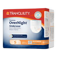 Tranquility Premium OverNight Tranquility 2114-Tranquility Premium OverNight Absorbent Underwear, Small, Underwear (BG/20)