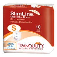 Tranquility Slimline Tranquility 2120-Tranquility SlimLine Heavy Protection Incontinence Brief, Small, Adult Briefs & (PK/10)