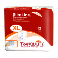 Tranquility 2134 SlimLine Disposable Fitted Brief-XLarge-72/Case