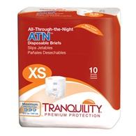 Tranquility ATN Tranquility 2183-Tranquility ATN Maximum Protection Incontinence Brief, Extra Small, Youth Briefs & (PK/10)