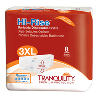 Tranquility HI-Rise Bariatric Tranquility 2192-Tranquility HI-Rise Maximum Absorbency Bariatric Incontinence Brief (BG/8)