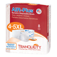 Tranquility AIR-Plus Bariatric Tranquility 2195-Tranquility AIR-Plus Maximum Protection Bariatric Incontinence Brief (BG/8)