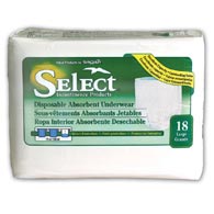 Select 2605 Disposable Absorbent Underwear-Medium-80/Case