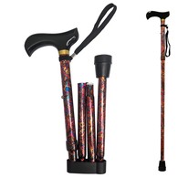 PCP 2125 Adjustable-Height Folding Cane with Derby Handle