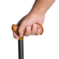 PCP 213532 Adjustable-Height Folding Cane with Derby Handle - Black