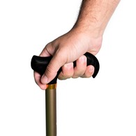 PCP 213533 Adjustable-Height Folding Cane with Derby Handle - Bronze