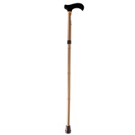 PCP 213533 Adjustable-Height Folding Cane with Derby Handle - Bronze